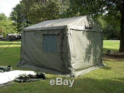 MILITARY SURPLUS 11x11 COMMAND POST TENT SKIN WALL PLAIN WALL VERY GOOD US ARMY