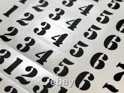 1-10 5x+ Stencil Joe Vinyl Sticker Decal Numbers Army Military Surplus Stencils