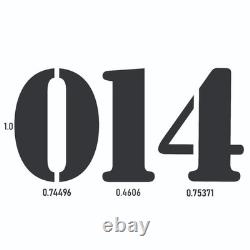 1-10 5x+ Stencil Joe Vinyl Sticker Decal Numbers Army Military Surplus Stencils