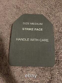 (1) DAMAGED Military Army Tactical Surplus Medium Strike Face Ballistic Plate