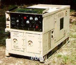 10 KW diesel generator 120/240 single & 208 V 3 phase Army surplus 45 hrs. Ready