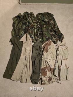 10 Vintage Military Camo Field Shirt Coat Medium Regular Surplus Lot