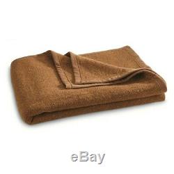 -100% Wool Blanket Italian Army Military Issue Surplus Brown Cover Collectible