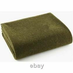 100% Wool Blanket US Army Green Military Surplus Emergency Survival Heavy Duty