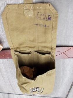 100 x Vintage 50's Original Polish Army bag military belt pouch-MILITARY SURPLUS