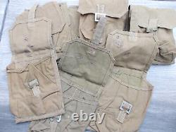 100 x Vintage 50's Original Polish Army bag military belt pouch-MILITARY SURPLUS