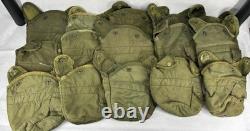 15pc Lot Green US Army Nylon Canteen Cover Alice Clip Military Issue Vintage