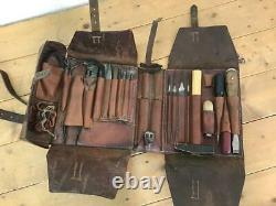 1938 Leather Bag With Special tools Vintage Swiss Army Military