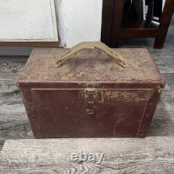 1940's ARTCRAFT Ammo Box US Army Military Surplus Red Ammunition Box