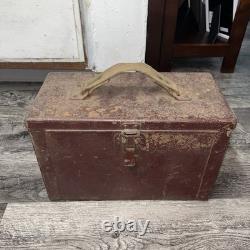 1940's ARTCRAFT Ammo Box US Army Military Surplus Red Ammunition Box