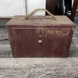 1940's ARTCRAFT Ammo Box US Army Military Surplus Red Ammunition Box