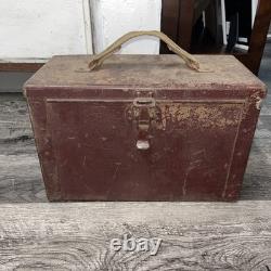 1940's ARTCRAFT Ammo Box US Army Military Surplus Red Ammunition Box