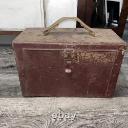 1940's ARTCRAFT Ammo Box US Army Military Surplus Red Ammunition Box