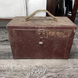 1940's ARTCRAFT Ammo Box US Army Military Surplus Red Ammunition Box