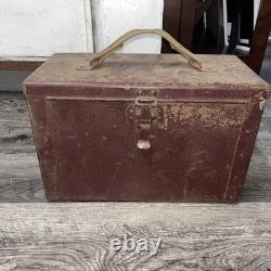 1940's ARTCRAFT Ammo Box US Army Military Surplus Red Ammunition Box