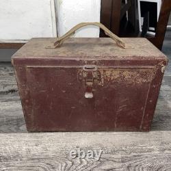 1940's ARTCRAFT Ammo Box US Army Military Surplus Red Ammunition Box