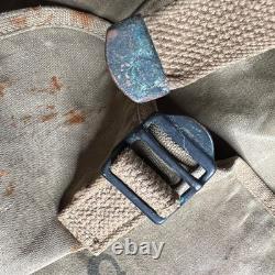 1943 Vintage U. S. Army Canvas Field Pack Bag Khaki Military Gear WWII Utility