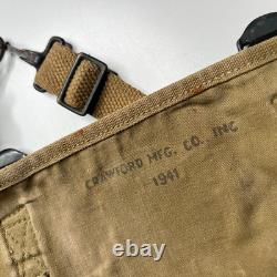 1943 Vintage U. S. Army Canvas Field Pack Bag Khaki Military Gear WWII Utility
