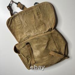1943 Vintage U. S. Army Canvas Field Pack Bag Khaki Military Gear WWII Utility