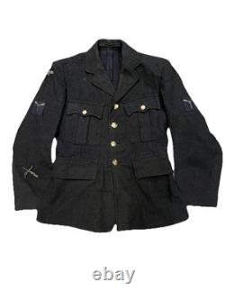 1948 RAF Jacket Vintage Wool Army Tunic Medium Blue Grey Military Surplus LN