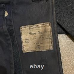 1948 RAF Jacket Vintage Wool Army Tunic Medium Blue Grey Military Surplus LN