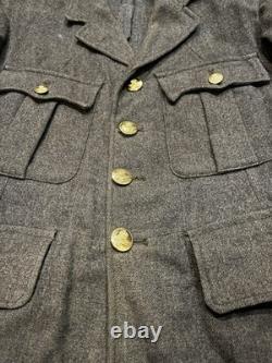 1948 RAF Jacket Vintage Wool Army Tunic Medium Blue Grey Military Surplus LN
