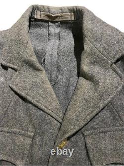 1948 RAF Jacket Vintage Wool Army Tunic Medium Blue Grey Military Surplus LN