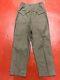 1950s 60s Swedish Army Fatigue Pants Wide Baggy Legs Military Surplus W30 Small