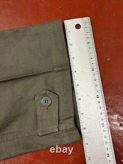 1950s 60s Swedish army fatigue pants wide baggy legs military surplus W30 Small