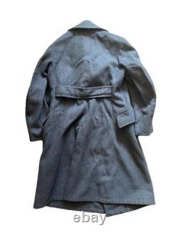 1951 RAF Greatcoat Vintage Wool Army Small Medium Blue Grey Military Surplus LN