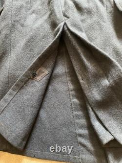 1951 RAF Greatcoat Vintage Wool Army Small Medium Blue Grey Military Surplus LN