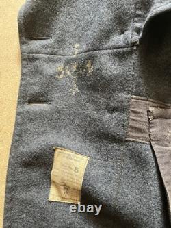 1951 RAF Greatcoat Vintage Wool Army Small Medium Blue Grey Military Surplus LN