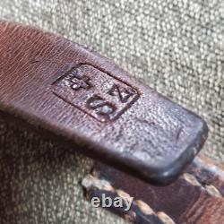1960 Swiss Army Salt & Pepper Rucksack Canvas Leather J Ruch Bulach Backpack