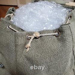 1960 Swiss Army Salt & Pepper Rucksack Canvas Leather J Ruch Bulach Backpack