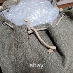 1960 Swiss Army Salt & Pepper Rucksack Canvas Leather J Ruch Bulach Backpack