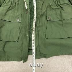 1960s Swedish Military M-59 Parka Jacket Men's C50 XL Fleece Liner Vintage Army