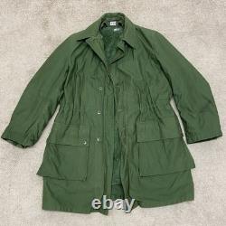 1960s Swedish Military M-59 Parka Jacket Men's C50 XL Fleece Liner Vintage Army
