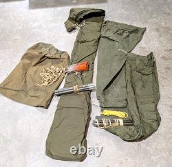 1960s US Army Military Issue Shelter Half Pup Tents With Stakes Poles