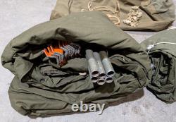 1960s US Army Military Issue Shelter Half Pup Tents With Stakes Poles