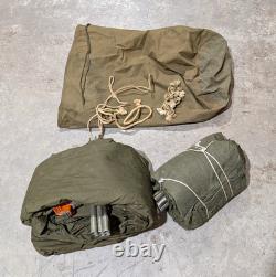 1960s US Army Military Issue Shelter Half Pup Tents With Stakes Poles