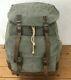 1965 Good Condition Swiss Army Military Backpack Rucksack Canvas Leather Vintage