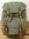 1970 Excellent Condition Swiss Army Military Backpack Rucksack Leather Vintage