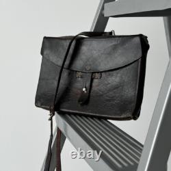 1970s Vintage Military Army European Ammo Pouch Leather Map Bag