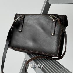 1970s Vintage Military Army European Ammo Pouch Leather Map Bag
