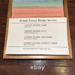 1980 Armed Forces Recipe Service & Index Cards US Army Navy Air Force Military