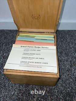 1980 Armed Forces Recipe Service & Index Cards US Army Navy Air Force Military