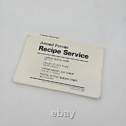 1980 Armed Forces Recipe Service & Index Cards US Army Navy Air Force Military