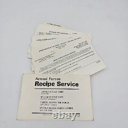 1980 Armed Forces Recipe Service & Index Cards US Army Navy Air Force Military