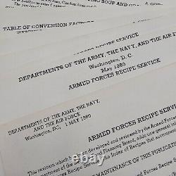 1980 Armed Forces Recipe Service & Index Cards US Army Navy Air Force Military