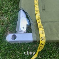 2 Army Military Cot Folding Metal Frame Camping Heavy Duty Vintage See Photos